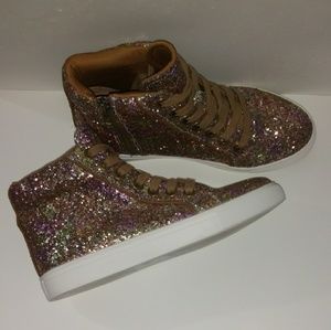 Women's Steve Madden Glitter High Top Sneaker